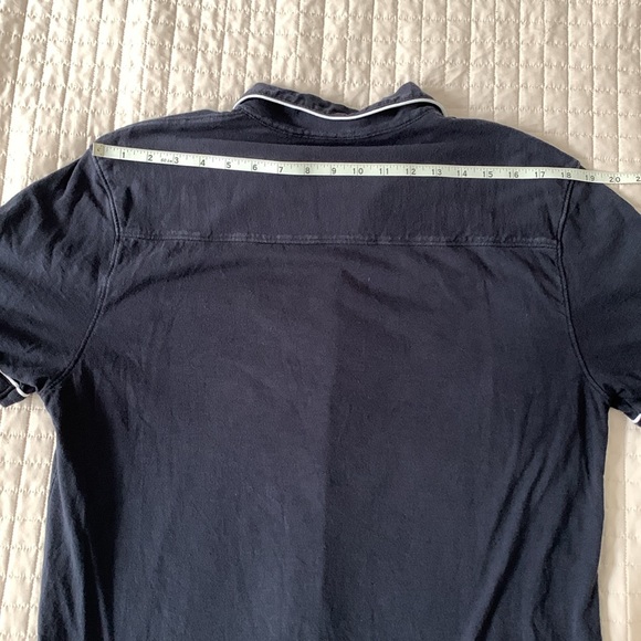 J. Crew Blue and White Short Sleeve Button Down Shirt, Medium - Picture 5 of 6